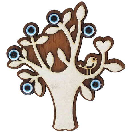 Tree Themed Wooden Engraved Souvenir Fridge Magnet - 9