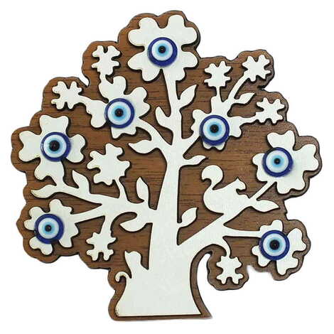 Tree Themed Wooden Engraved Souvenir Fridge Magnet - 10