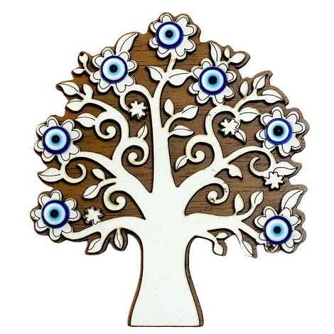 Tree Themed Wooden Engraved Souvenir Fridge Magnet - 11