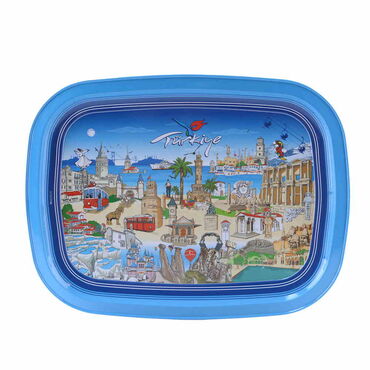 Turkey Themed Custom Printed Metal Tin Tray - 4