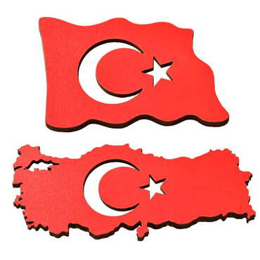 Turkey Themed Wooden Engraved Souvenir Fridge Magnet - 2