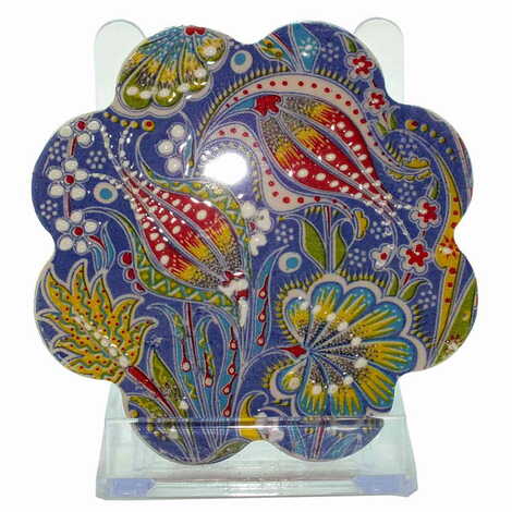 Turkich Ceramic Special Relief Coaster 100 mm - 7