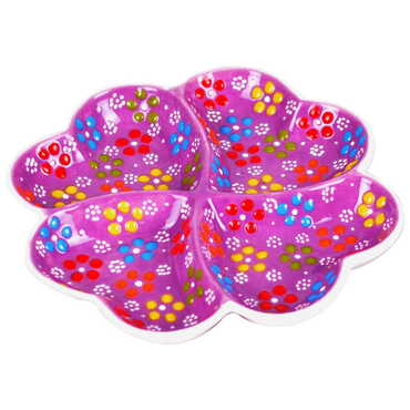 Turkish Ceramic Clover Divided Platter - 4