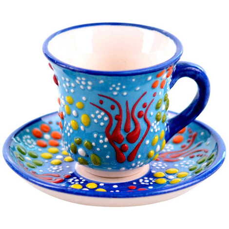 Turkish Ceramic Coffee Cup Set 4 Pcs - 6