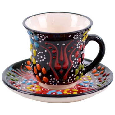 Turkish Ceramic Coffee Cup Set 4 Pcs - 7