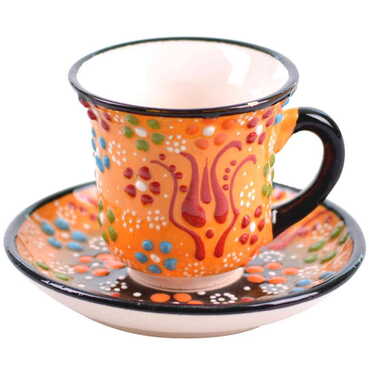 Turkish Ceramic Coffee Cup Set 4 Pcs - 10