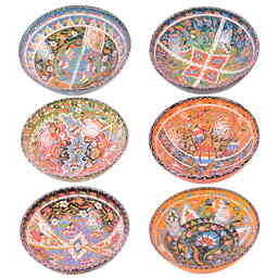 Turkish Ceramic Engraved Relief Bowl 25 cm - 3