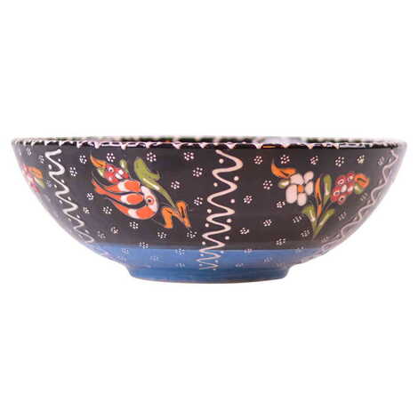 Turkish Ceramic Engraved Relief Bowl 25 cm - 2