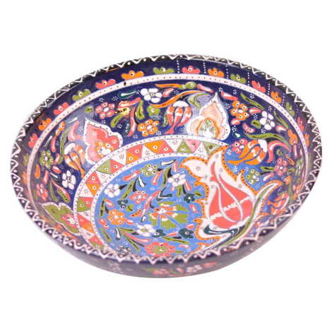 Turkish Ceramic Engraved Relief Bowl 30 cm - 5