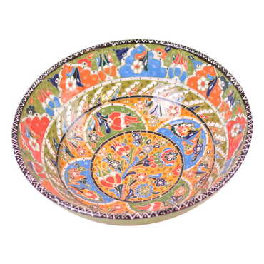 Turkish Ceramic Engraved Relief Bowl 30 cm - 6