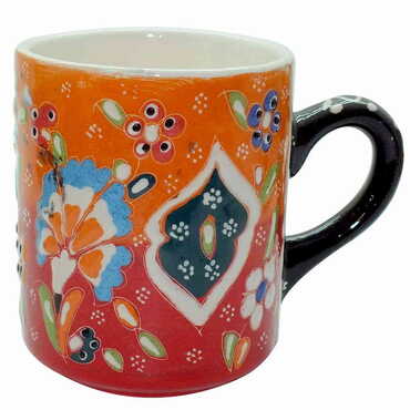 Turkish Ceramic Engraved Relief Mug - 4