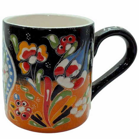 Turkish Ceramic Engraved Relief Mug - 5