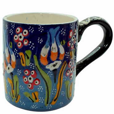 Turkish Ceramic Engraved Relief Mug - 6