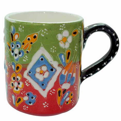 Turkish Ceramic Engraved Relief Mug - 7