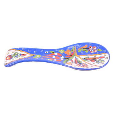 Turkish Ceramic Engraved Relief Spoon Rest - 3