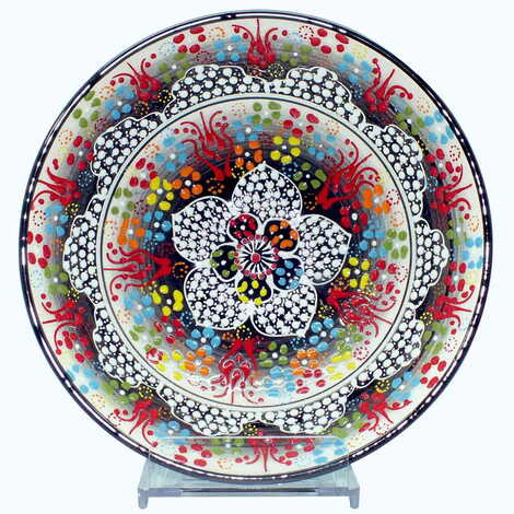 Turkish Ceramic Pearl Bowl 20 cm - 9