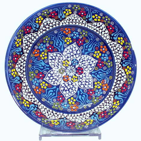 Turkish Ceramic Pearl Bowl 20 cm - 11