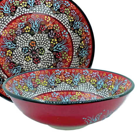 Turkish Ceramic Pearl Bowl 20 cm - 1