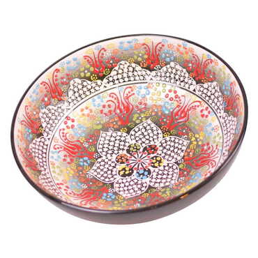 Turkish Ceramic Pearl Bowl 25 cm - 7