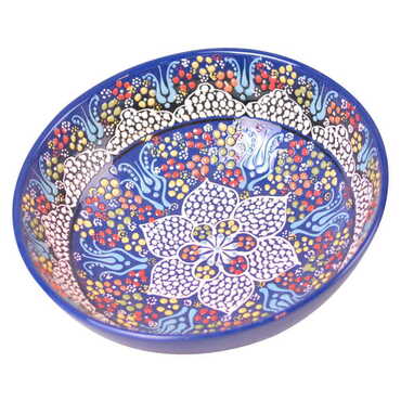 Turkish Ceramic Pearl Bowl 25 cm - 8