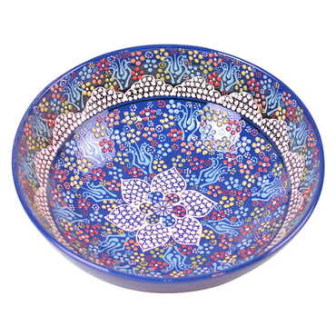 Turkish Ceramic Pearl Bowl 30 cm - 8