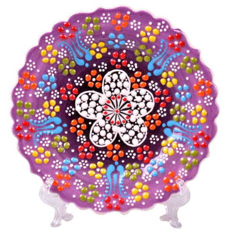 Turkish Ceramic Pearl Plate 12 Cm - 6