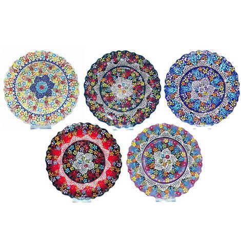 Turkish Ceramic Pearl Plate 25 Cm - 2