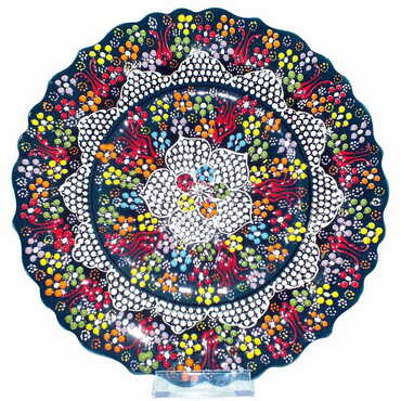 Turkish Ceramic Pearl Plate 25 Cm - 7