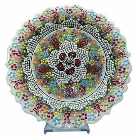 Turkish Ceramic Pearl Plate 30 Cm - 6