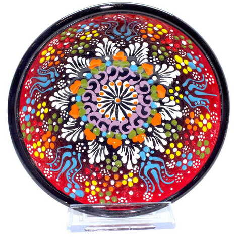 Turkish Ceramic Relief Bowl 13 cm - 6