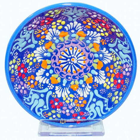 Turkish Ceramic Relief Bowl 13 cm - 11