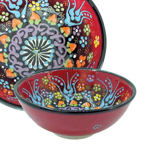 Turkish Ceramic Relief Bowl 13 cm - 1