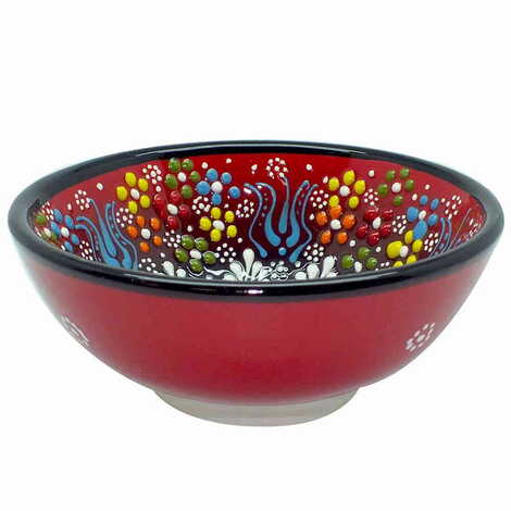 Turkish Ceramic Relief Bowl 13 cm - 3