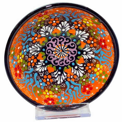 Turkish Ceramic Relief Bowl 13 cm - 7