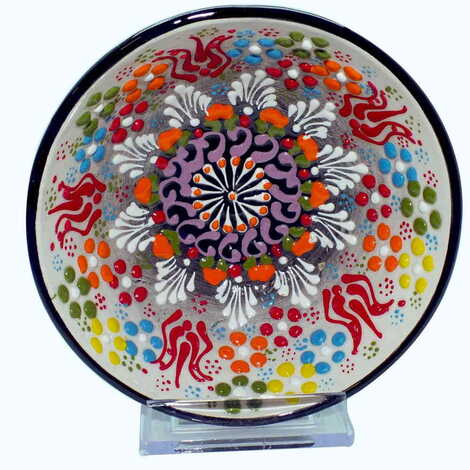 Turkish Ceramic Relief Bowl 13 cm - 9