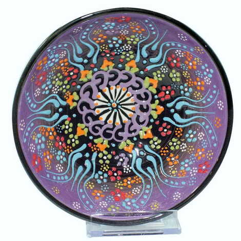 Turkish Ceramic Relief Bowl 16 cm - 8