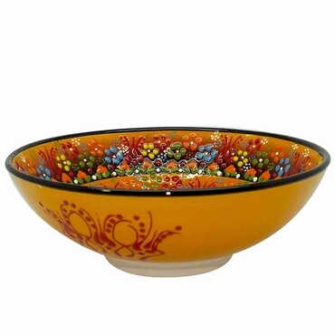 Turkish Ceramic Relief Bowl 20 cm - 3