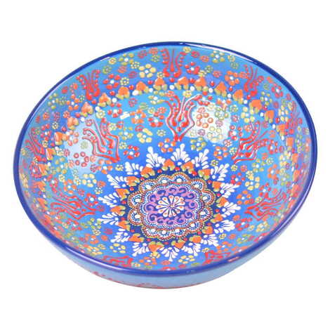 Turkish Ceramic Relief Bowl 25 cm - 3