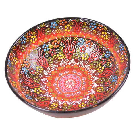 Turkish Ceramic Relief Bowl 25 cm - 4