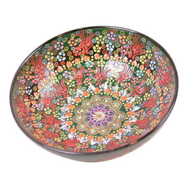 Turkish Ceramic Relief Bowl 25 cm - 7