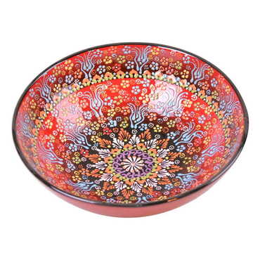 Turkish Ceramic Relief Bowl 30 cm - 4