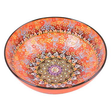 Turkish Ceramic Relief Bowl 30 cm - 5