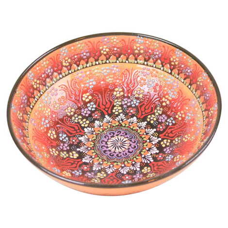 Turkish Ceramic Relief Bowl 30 cm - 10