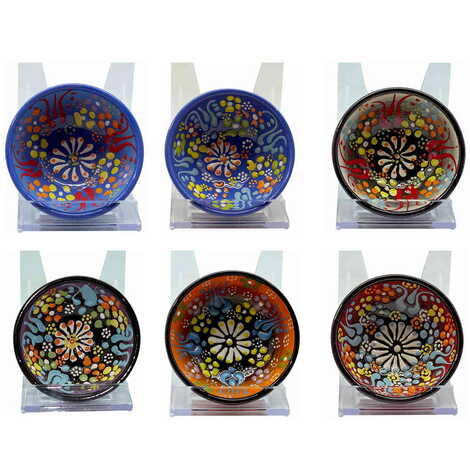 Turkish Ceramic Relief Bowl 8 cm - 4