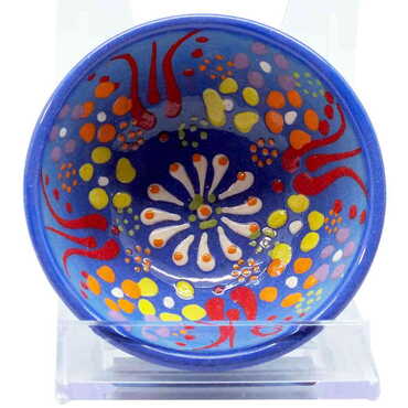 Turkish Ceramic Relief Bowl 8 cm - 5