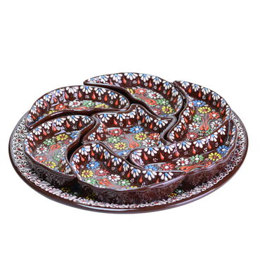 Turkish Ceramic Relief Breakfast Serving Set - 10