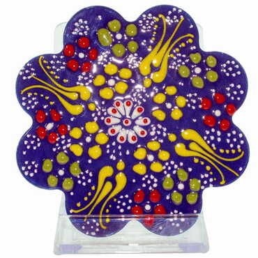 Turkish Ceramic Relief Coaster 110 mm - 7