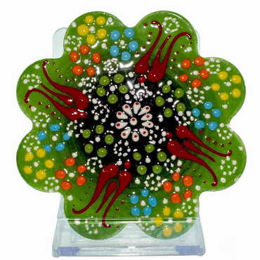 Turkish Ceramic Relief Coaster 110 mm - 8