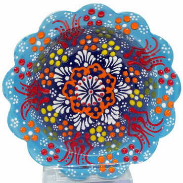 Turkish Ceramic Relief Daisy Bowl 13 cm - 5