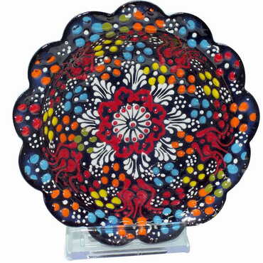 Turkish Ceramic Relief Daisy Bowl 13 cm - 10